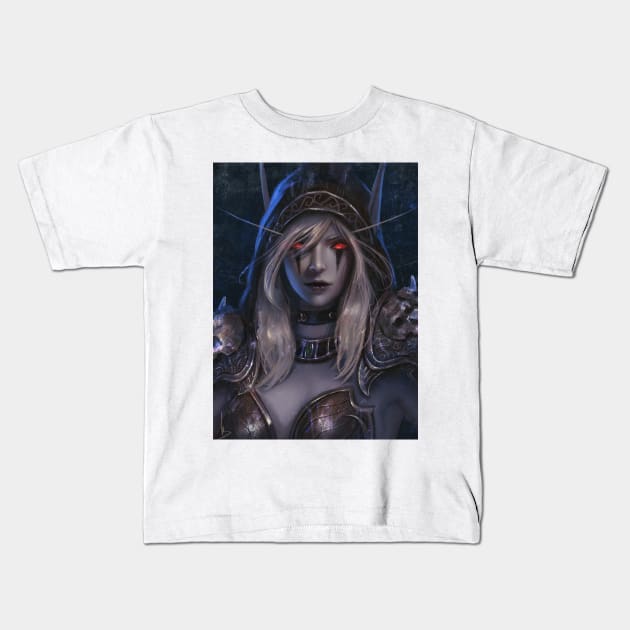 Sylvanas Windrunner Kids T-Shirt by trungbui42